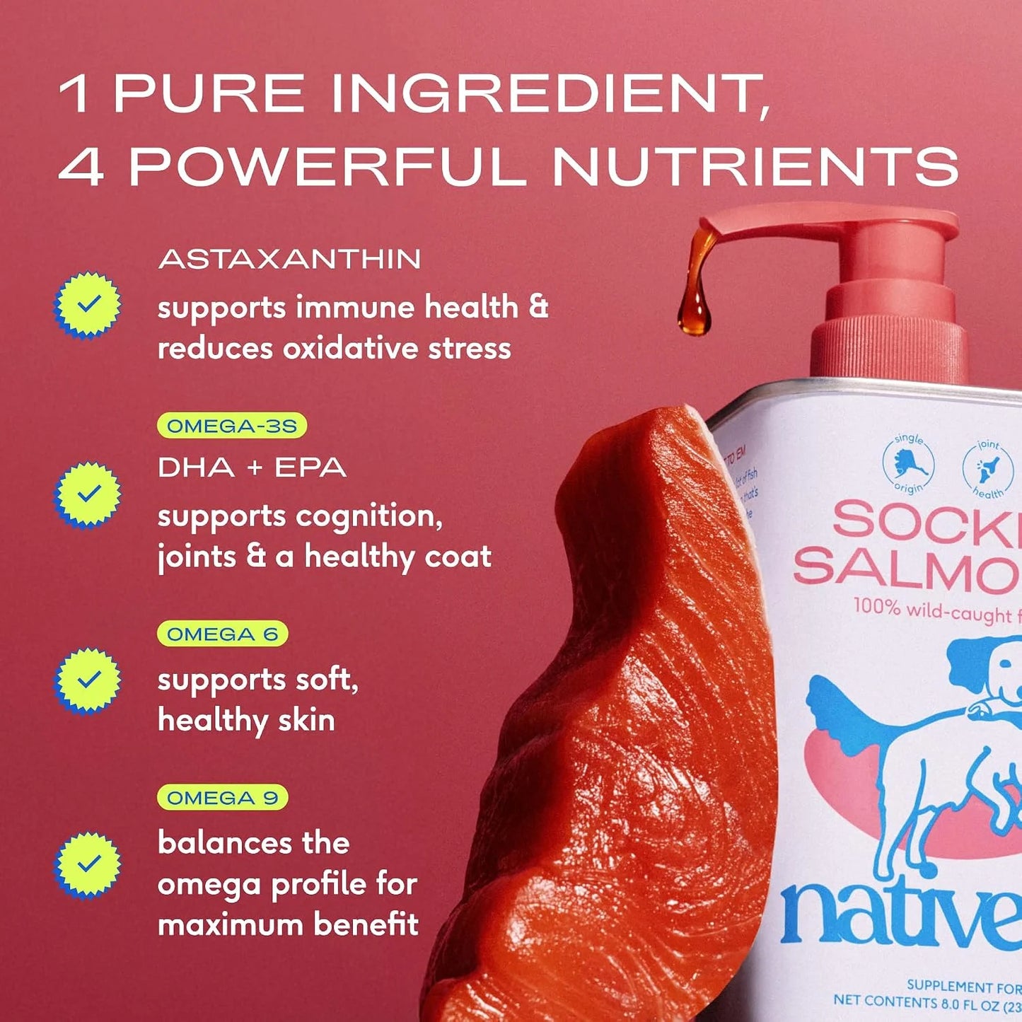 Native Pet The Daily Dog Supplement (30 Scoops) & Salmon Oil for Dogs & Cats (8 Oz) - 11 in 1 Multivitamin & Pure Omega-3 Fish Oil Supplement for Skin & Coat, Joint, Heart Health & Anti-Inflammatory