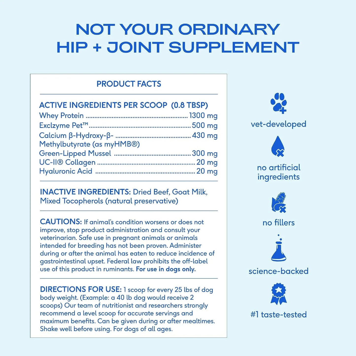 Native Pet Complete Joint Care & Pain Relief: Advanced Care Hip & Joint Supplement for Dogs - Supports, Cartilage, Muscles & Anti-Inflammatory - Pain Relief for Dogs with Collagen - 30 Count