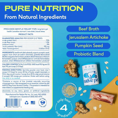 Native Pet Omega Oil for Dogs (8 oz.) & Probiotic for Dogs (4.1 oz.)