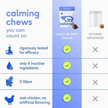 Native Pet Calm & Mobility Bundle: Relief Chews for Dogs (30 Air-Dried Chews) & Dog Calming Chews (30 Air-Dried Chews) - Natural Anxiety Relief with Melatonin & Anti-Inflammatory for Strong Joints